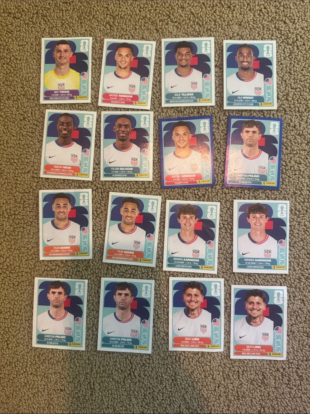Team USA FIFA 2026 sticker